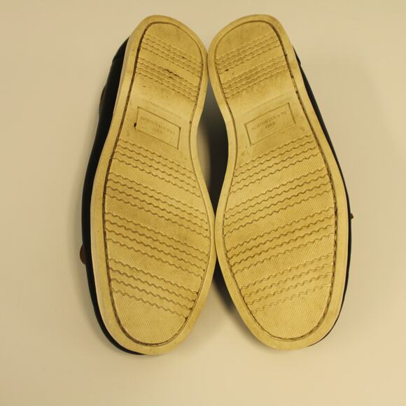 Sid Mashburn Mens Camp Moccasin Navy Blue Leather Portugal Hand Sewn Size 12 Exc main image 8